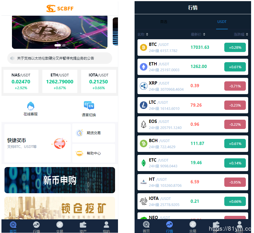 推荐 uinapp完整版多语言秒合约急速交易所/IEO/锁仓挖矿/合约币币交易所/搭建教程