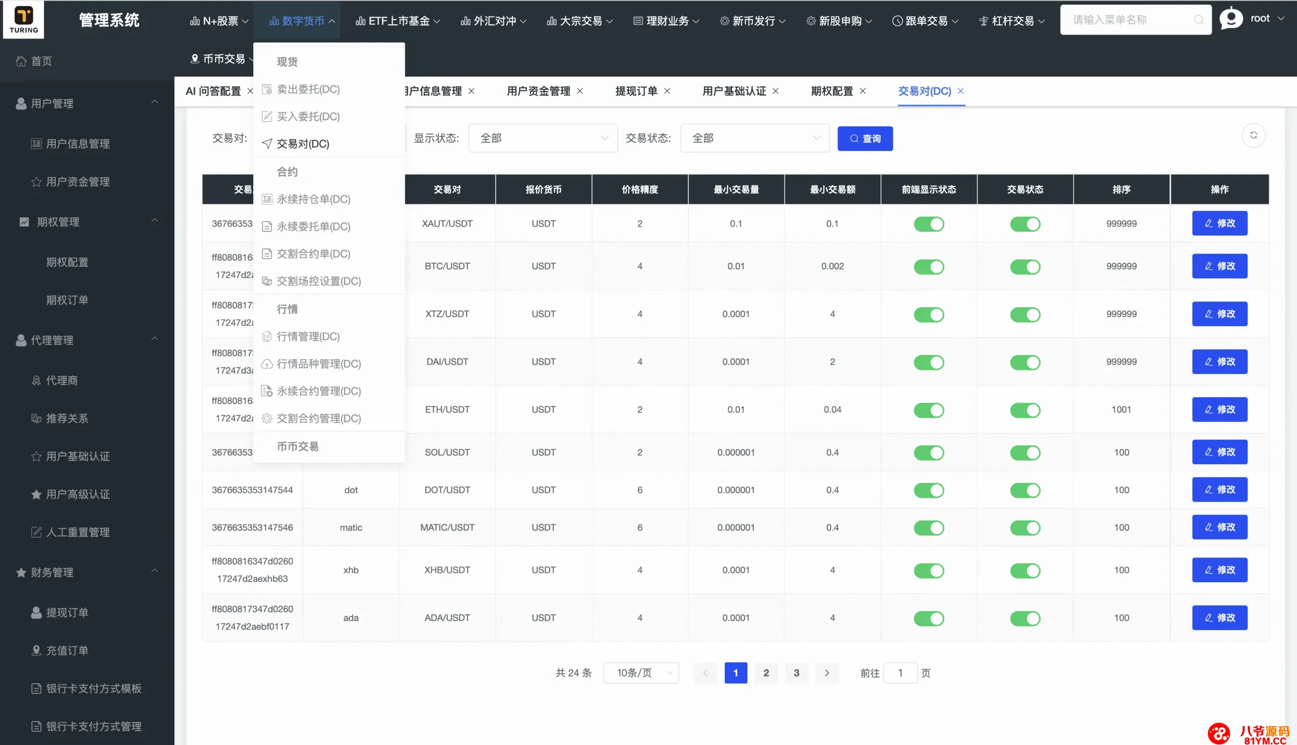 34国语言股票交易所源码下载｜Java + Spring Boot + Vue 前后端分离｜支持全球股票、外汇、数字资产交易系统